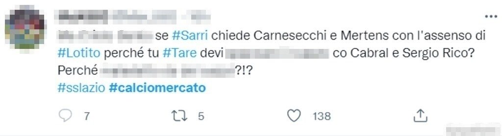 Tweet Lazio