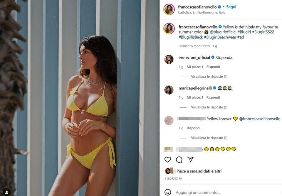 Francesca Sofia Novello ig