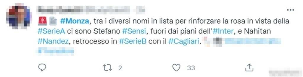 Tweet Monza