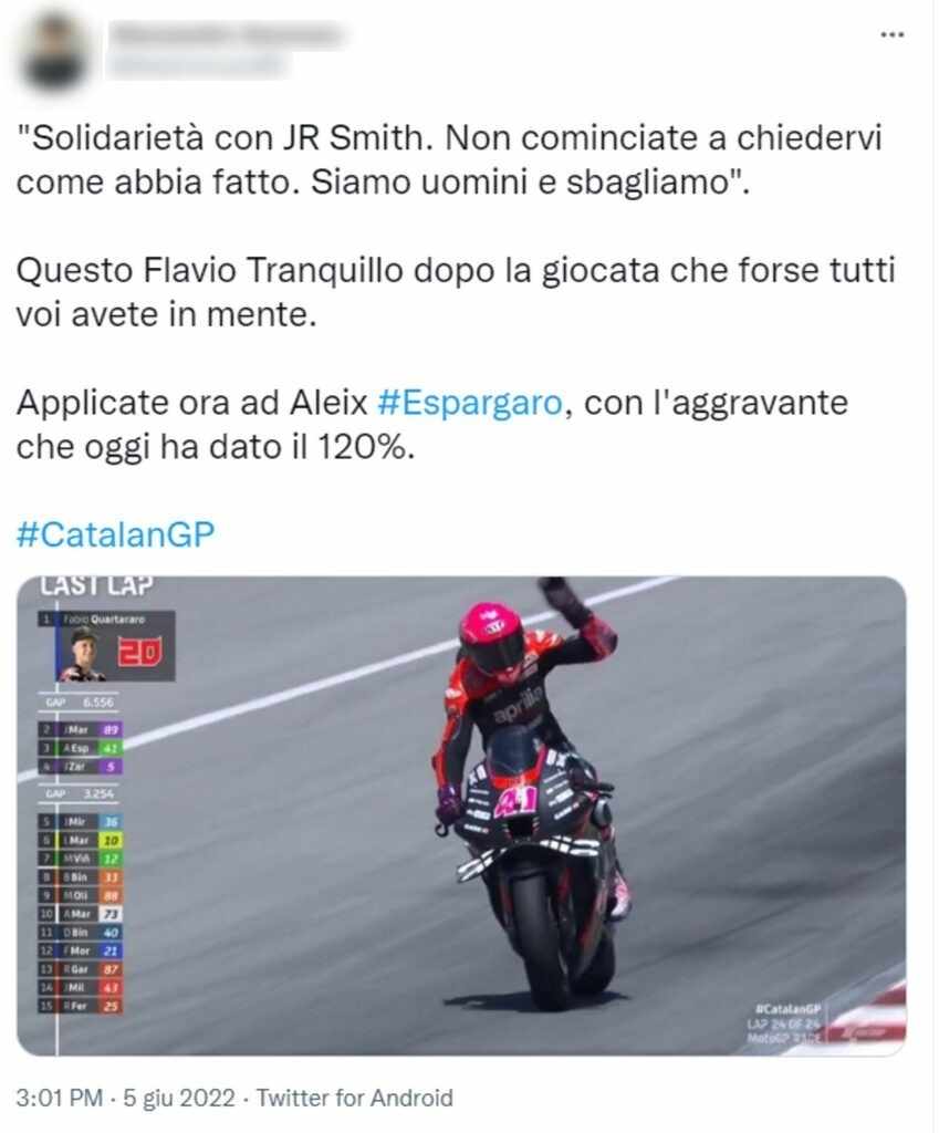 Espargaro tweet