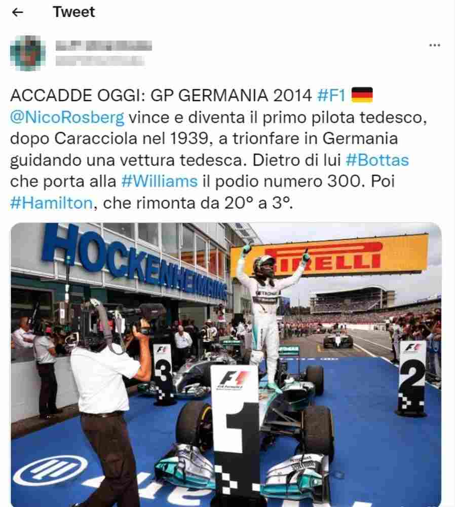 Rosberg tweet