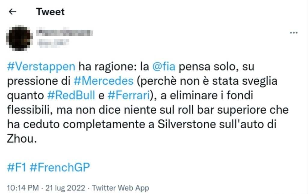 Verstappen tweet