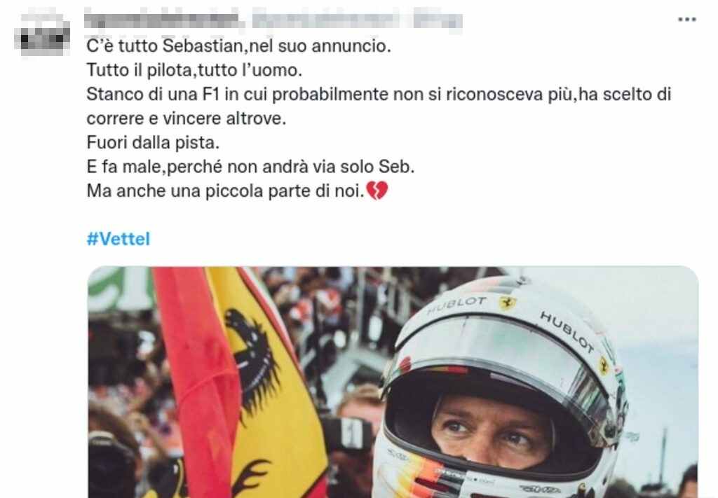 Vettel tweet