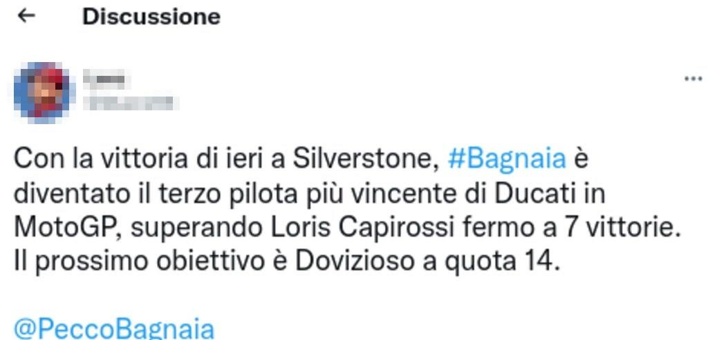 Bagnaia tweet
