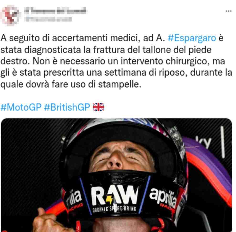 Espargaro tweet