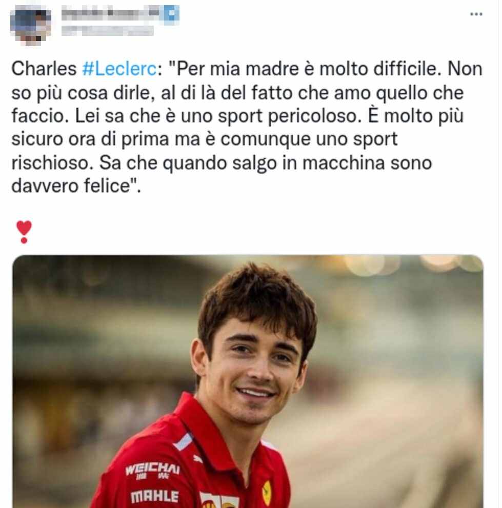 Leclerc tweet