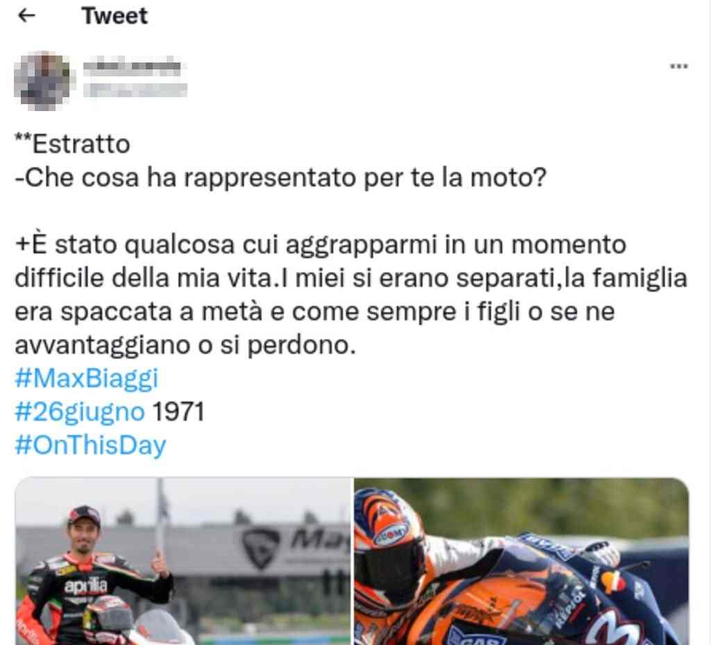Max Biaggi tweet