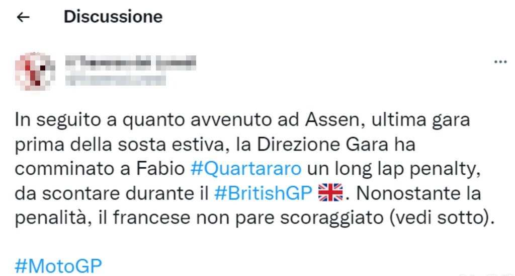 Quartararo tweet