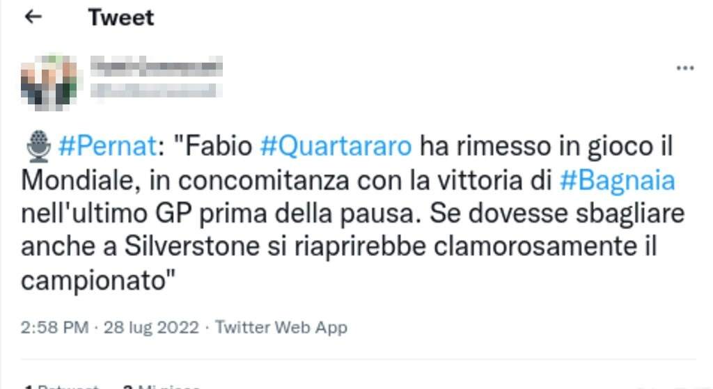 Quartararo tweet