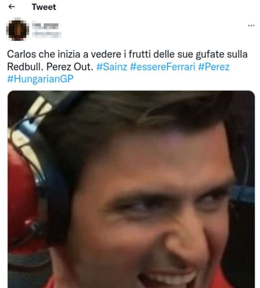Sainz tweet