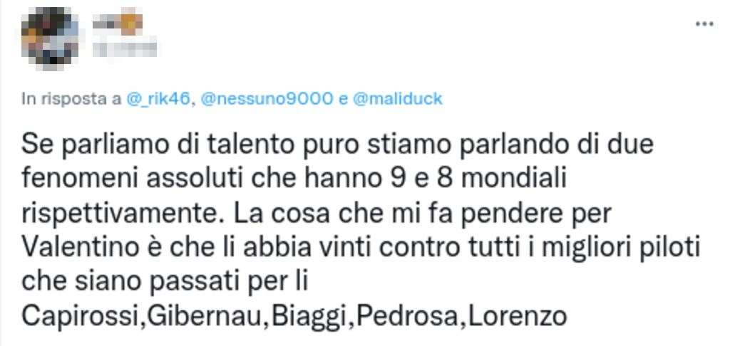 Valentino Rossi tweet