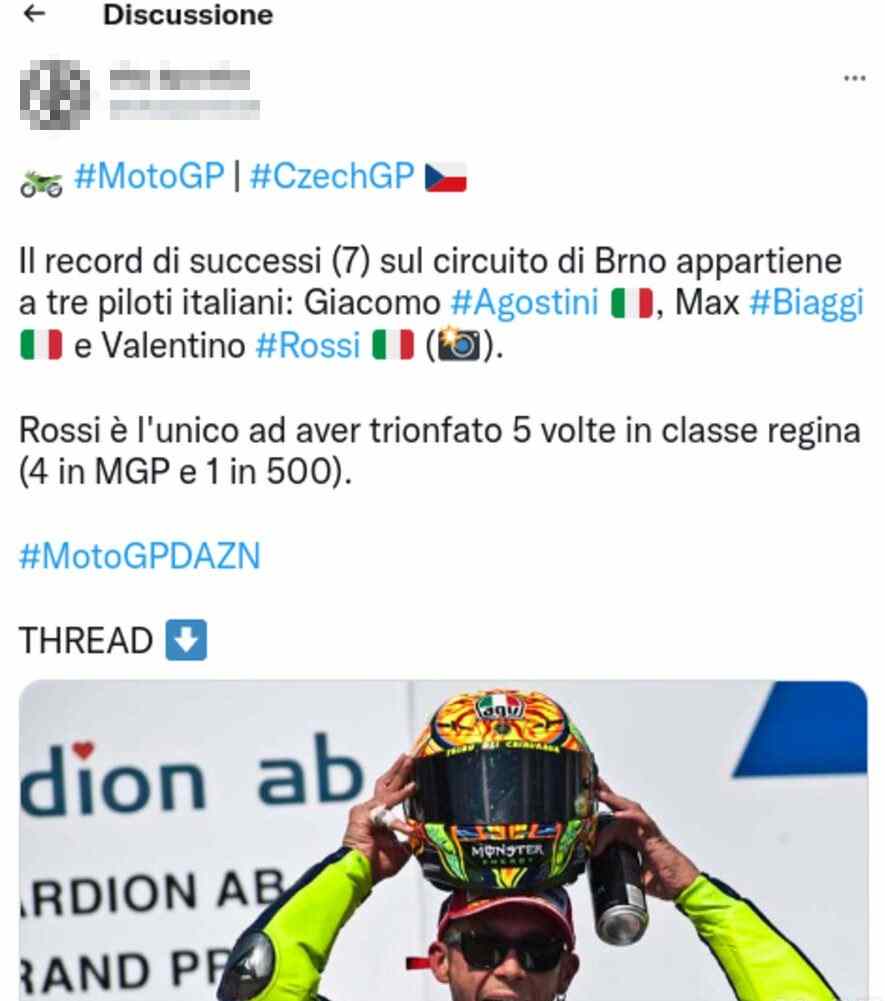Valentino Rossi tweet