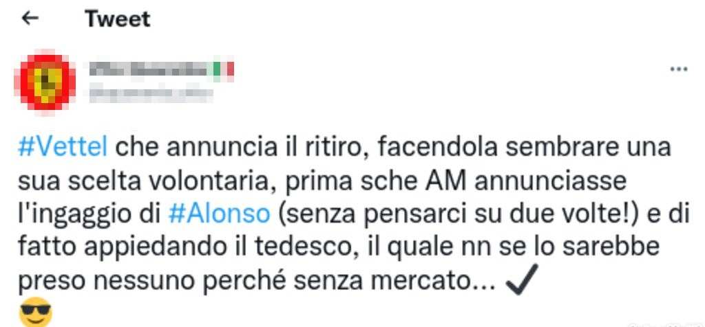 Vettel tweet