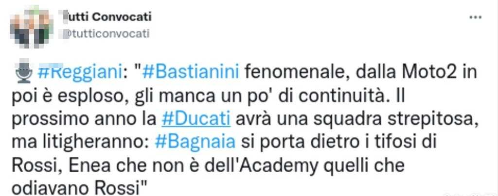 Bastianini tweet