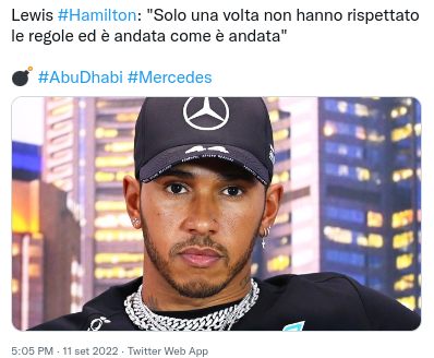 Hamilton tweet