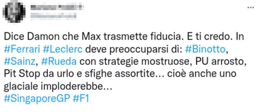Leclerc tweet