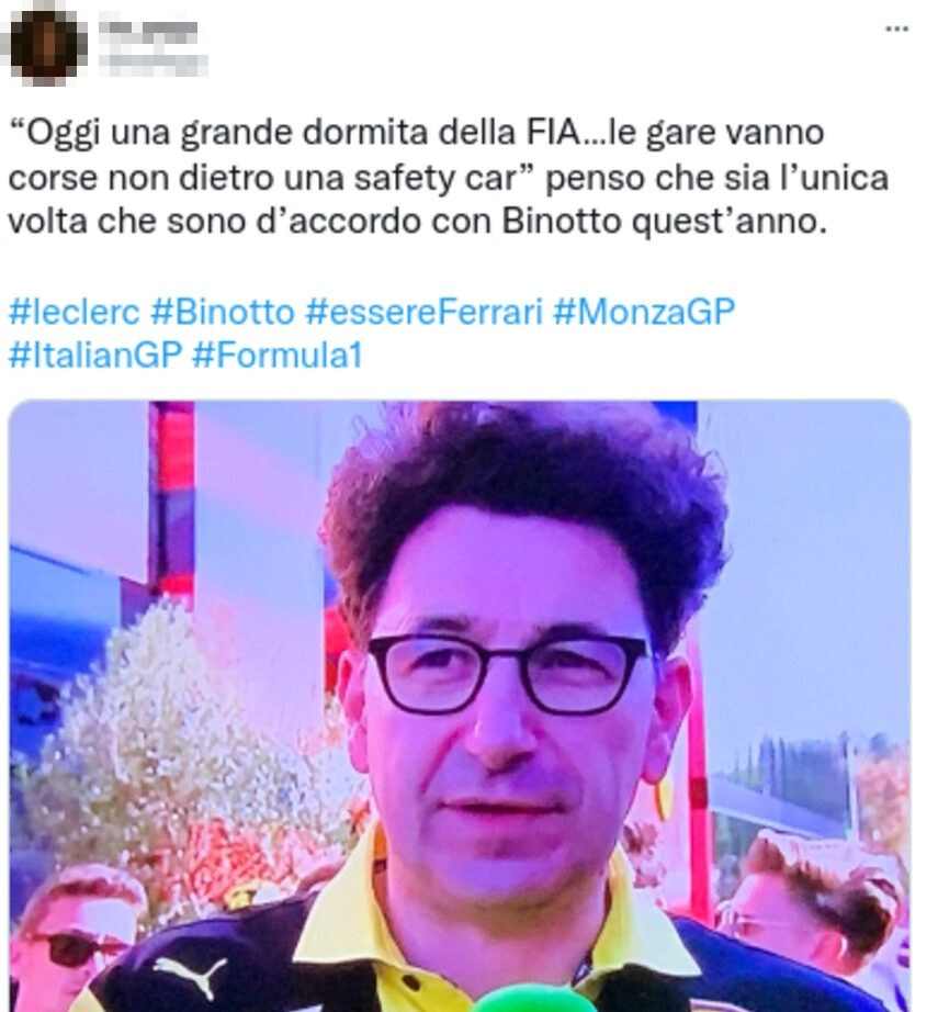 Mattia Binotto tweet