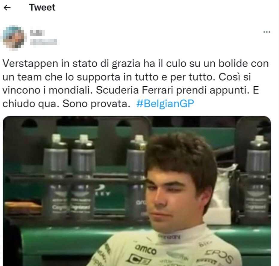 Verstappen tweet