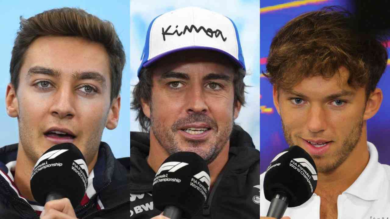 Russell, Alonso e Gasly