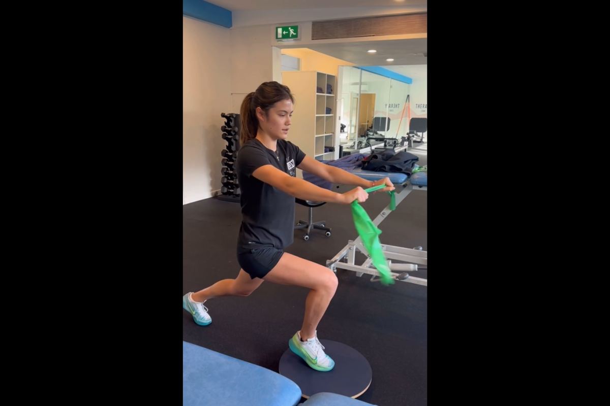 Emma Raducanu allenamento video Instagram