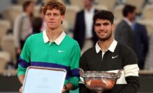Sinner e Alcaraz alla premiazione di Parigi